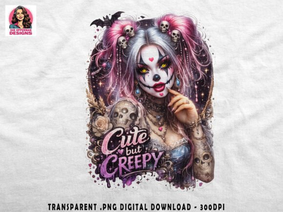 Download Cute but Creepy PNG | Goth Clown Art - Creepy png Collection